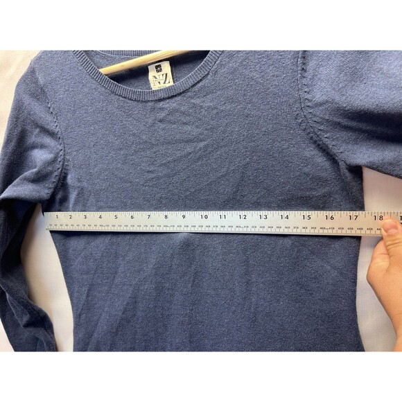 Nic & Zoe Women’s Navy Blue Twist Open Back Pullover Sweater Small - Picture 6 of 6